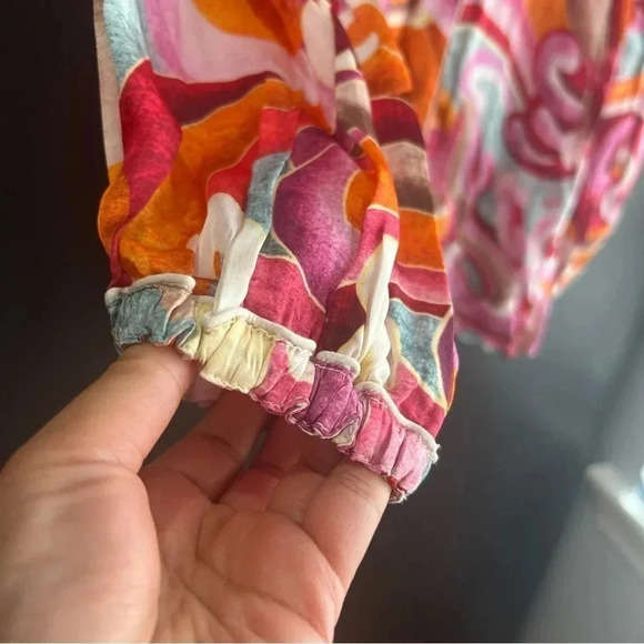 CHUFY Fuli Blouse Hem Orange Oversized Fit Size XS - Picture 6 of 9